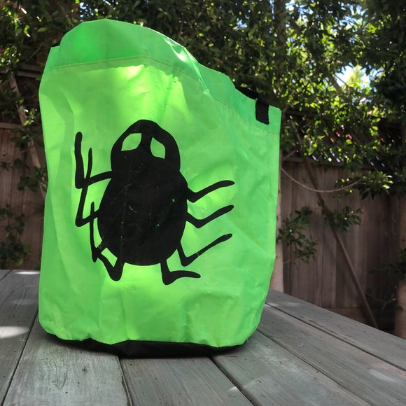 Beetle Bucket Bag - Neon Lime Green Heavy Duty One Handle  Bag - Picture 5 of 14